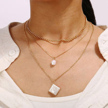 Load image into Gallery viewer, 2020 Gold Long Chain Necklace Chokers For Women Multilayer Geometric Cross Pendant Necklaces Boho Maxi Statement Party Jewelry