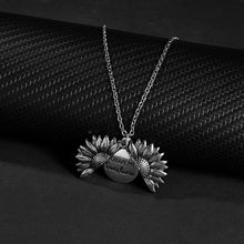 Load image into Gallery viewer, 2020 Gold Silver Color Open Locket Necklace Engraved You Are My Sunshine Sunflower Pendant Necklace Unique Party Jewelry Gift