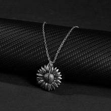 Load image into Gallery viewer, 2020 Gold Silver Color Open Locket Necklace Engraved You Are My Sunshine Sunflower Pendant Necklace Unique Party Jewelry Gift