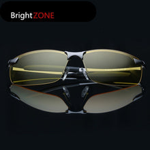 Load image into Gallery viewer, 2023 Good Quality Half Rim Yellow Lenses Enlarge View Night Vision Goggles Driver Vision Polarized Glasses oculos de sol gafas