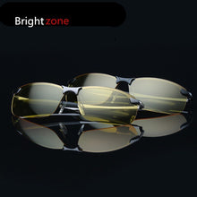Load image into Gallery viewer, 2023 Good Quality Half Rim Yellow Lenses Enlarge View Night Vision Goggles Driver Vision Polarized Glasses oculos de sol gafas