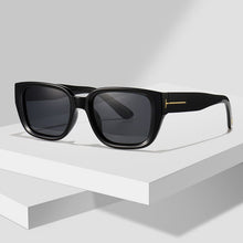Load image into Gallery viewer, 2023  Tom sunglasses female rectangle transparent frame brand designer retro sunglasses unisex square brown UV400