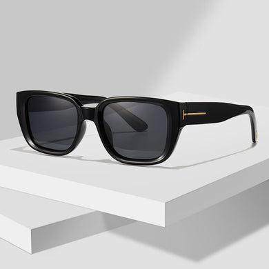 2023  Tom sunglasses female rectangle transparent frame brand designer retro sunglasses unisex square brown UV400