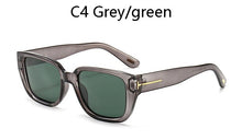 Load image into Gallery viewer, 2023  Tom sunglasses female rectangle transparent frame brand designer retro sunglasses unisex square brown UV400