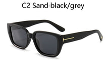 Load image into Gallery viewer, 2023  Tom sunglasses female rectangle transparent frame brand designer retro sunglasses unisex square brown UV400