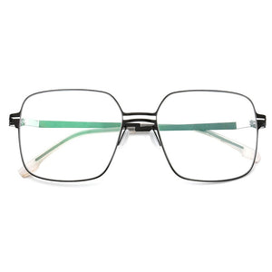 2023 Korea Designer  Alloy Optical Glasses Frame Men Oversize Square Prescription Eyeglasses Metal Myopia Glasses Frame Eyewear