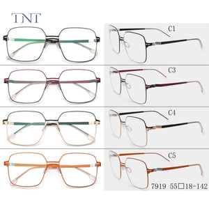2023 Korea Designer  Alloy Optical Glasses Frame Men Oversize Square Prescription Eyeglasses Metal Myopia Glasses Frame Eyewear