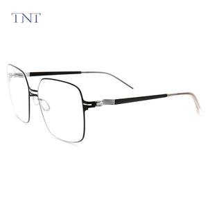 2023 Korea Designer  Alloy Optical Glasses Frame Men Oversize Square Prescription Eyeglasses Metal Myopia Glasses Frame Eyewear