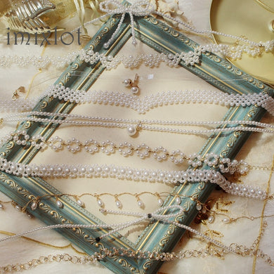 2020 Kpop Double layer Chain Gold fashion Choker cute romantic women pearl pendant necklace girl jewelry Collar