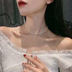 2020 Kpop Double layer Chain Gold fashion Choker cute romantic women pearl pendant necklace girl jewelry Collar