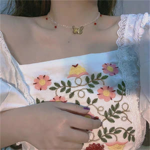 2020 Kpop Double layer Chain Gold fashion Choker cute romantic women pearl pendant necklace girl jewelry Collar