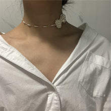 Carica l&#39;immagine nel visualizzatore di Gallery, 2020 Kpop Double layer Chain Gold fashion Choker cute romantic women pearl pendant necklace girl jewelry Collar