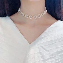 Carica l&#39;immagine nel visualizzatore di Gallery, 2020 Kpop Double layer Chain Gold fashion Choker cute romantic women pearl pendant necklace girl jewelry Collar