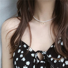 Carica l&#39;immagine nel visualizzatore di Gallery, 2020 Kpop Double layer Chain Gold fashion Choker cute romantic women pearl pendant necklace girl jewelry Collar