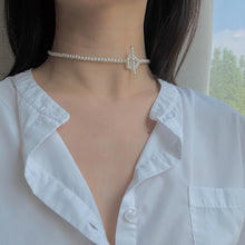 Carica l&#39;immagine nel visualizzatore di Gallery, 2020 Kpop Double layer Chain Gold fashion Choker cute romantic women pearl pendant necklace girl jewelry Collar