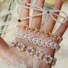Carica l&#39;immagine nel visualizzatore di Gallery, 2020 Kpop Double layer Chain Gold fashion Choker cute romantic women pearl pendant necklace girl jewelry Collar