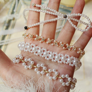 2020 Kpop Double layer Chain Gold fashion Choker cute romantic women pearl pendant necklace girl jewelry Collar