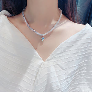 2020 Kpop Double layer Chain Gold fashion Choker cute romantic women pearl pendant necklace girl jewelry Collar