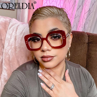 2023 Latest Square Ladies Flat Glasses Classic Brand Design Men Glasses Trend Retro Glasses Frames Myopia Glasses Hot