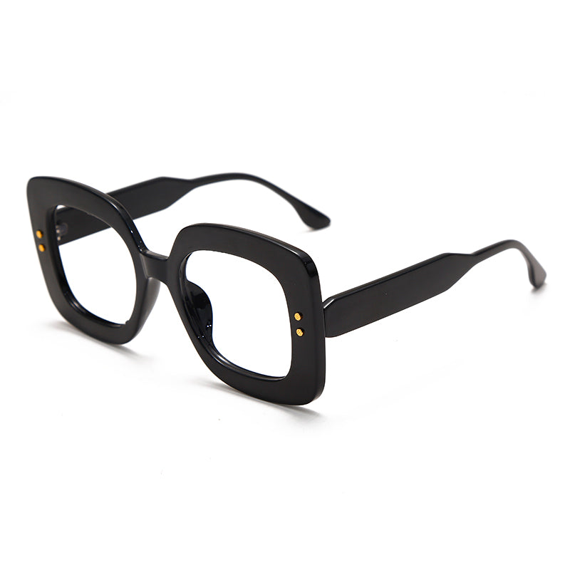 2023 Latest Square Ladies Flat Glasses Classic Brand Design Men Glasses Trend Retro Glasses Frames Myopia Glasses Hot