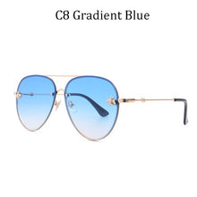Load image into Gallery viewer, 2022  Brand Designer Female Rimless Sunglasses AViation Women Sun Glasses Gradient Shades Little bee Lens Ladies UV400 ray