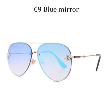 Load image into Gallery viewer, 2022  Brand Designer Female Rimless Sunglasses AViation Women Sun Glasses Gradient Shades Little bee Lens Ladies UV400 ray