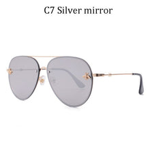 Load image into Gallery viewer, 2022  Brand Designer Female Rimless Sunglasses AViation Women Sun Glasses Gradient Shades Little bee Lens Ladies UV400 ray