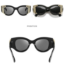 Load image into Gallery viewer, 2023  Brand Designer Vintage Steampunk Sunglasses Women Cool Show Metal Frame Cat Eye Sun Glasses Female UV400