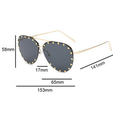 Load image into Gallery viewer, 2023  Brand Oval Women Sunglasses Crystal Rivet Designer Ladies  Frameless Sun Glasses Classic Designer Shade UV400