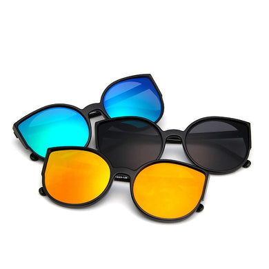 2022  Designer Sun Glasses  Coating Sunglasses Cat Eye Glasses Frame Oversized Mirror Oculos Vintage Eyewear Shades