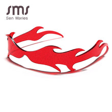 Load image into Gallery viewer, 2023  Fire Flame Sunglasses Women Rimless Wave Sun Glasses Men One Piece Shades Vintage Women Shiny Eyewear UV400