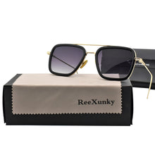 Load image into Gallery viewer, 2022 Luxury Steampunk Square Sunglasses Men Tony Stark Iron Man Sun Glasses Vintage Metal Frame Shades Eyeglasses UV400