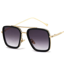 Load image into Gallery viewer, 2022 Luxury Steampunk Square Sunglasses Men Tony Stark Iron Man Sun Glasses Vintage Metal Frame Shades Eyeglasses UV400