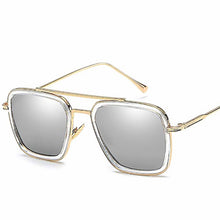 Load image into Gallery viewer, 2022 Luxury Steampunk Square Sunglasses Men Tony Stark Iron Man Sun Glasses Vintage Metal Frame Shades Eyeglasses UV400