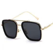 Load image into Gallery viewer, 2022 Luxury Steampunk Square Sunglasses Men Tony Stark Iron Man Sun Glasses Vintage Metal Frame Shades Eyeglasses UV400