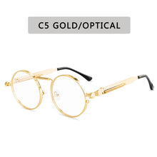 Load image into Gallery viewer, 2023 Metal Steampunk Sunglasses Men Women Round Glasses Brand Design Vintage Sunglasses  UV400 Eyewear