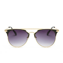 Load image into Gallery viewer, 2023 Mirror Rose Gold cat eye Sunglasses Women Round  Brand Female Sun Glasses Women rave retro Star Style Shades