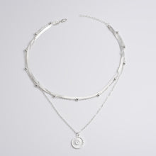Carica l&#39;immagine nel visualizzatore di Gallery, 2020 NEW Lotus Necklaces Multi Layer Girl Silver Color bar Bohemia Alloy Necklace Multilayer Chain Women Collares Collier femme