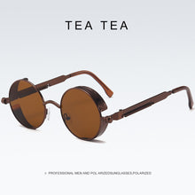 Load image into Gallery viewer, NEW Round Punk Sunglasses Women Vintage Steampunk Alloy Metal Retro Red Sun Glasses Goggles Men Gothic Style Shades