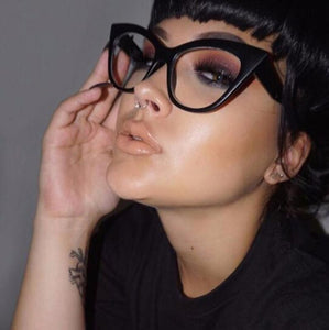 New Cat Eye Glasses Frame Women Brand Designer Cateye Optical Eyeglasses Ladies Fashion Retro Clear Glasses