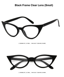 New Cat Eye Glasses Frame Women Brand Designer Cateye Optical Eyeglasses Ladies Fashion Retro Clear Glasses