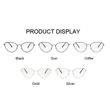 Carica l&#39;immagine nel visualizzatore di Gallery, 2022  Cat Eye Glasses Frame Women Brand Designer Cateye Optical Eyeglasses Ladies  Retro Clear Glasses