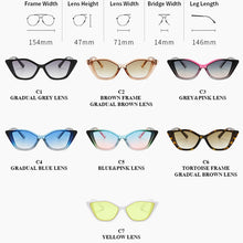 Load image into Gallery viewer, 2023 Cat Eye Sunglasses Women Brand Designer  Gradient Lens Sun Glasses Ladies Vintage Shades UV400 Oculos Feminino