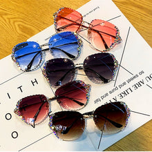 Load image into Gallery viewer, 2022 New Colorful Diamond Sunglasses Ladies Luxury Fashion One-piece Square Sunglasses Gradient Color Retro Punk Glasses UV400