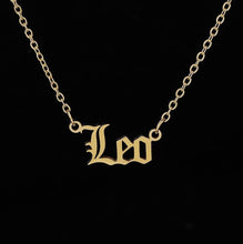 Carica l&#39;immagine nel visualizzatore di Gallery, 2020 New Constellation Zodiac Necklaces Jewelry for Women Antique Style Designed Letter Taurus Aries Necklaces Collier