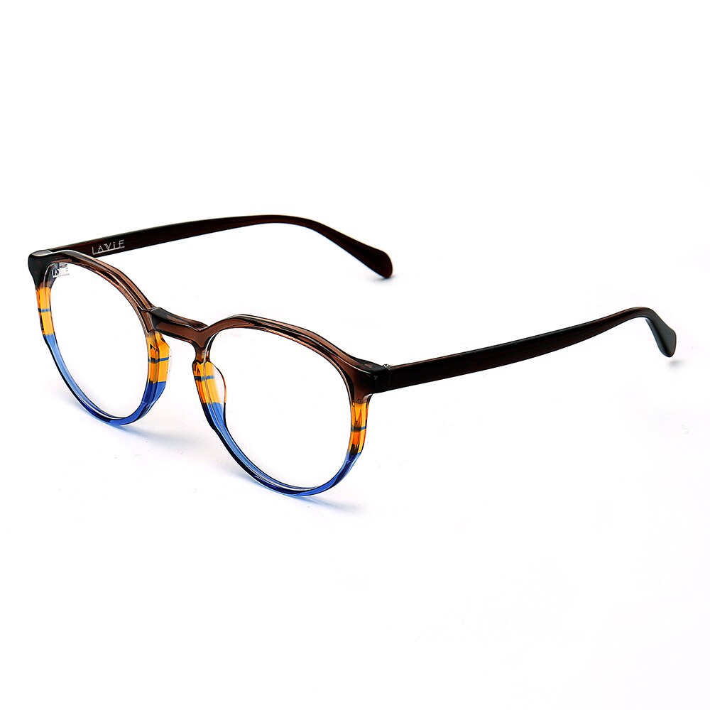 2023 Design Handmade Acetate Glasses Colors EyeWear Frames for Young Women Girls Round  Spectacle Prescription