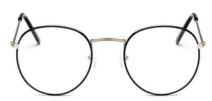 Occhiali da donna Montature da vista Montatura per occhiali rotondi in metallo Lenti trasparenti Occhiali Nero Argento Oro Vetro per occhi 