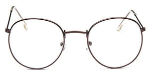 Occhiali da donna Montature da vista Montatura per occhiali rotondi in metallo Lenti trasparenti Occhiali Nero Argento Oro Vetro per occhi 