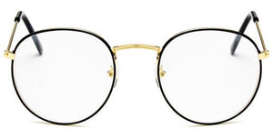 Occhiali da donna Montature da vista Montatura per occhiali rotondi in metallo Lenti trasparenti Occhiali Nero Argento Oro Vetro per occhi 