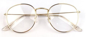 Occhiali da donna Montature da vista Montatura per occhiali rotondi in metallo Lenti trasparenti Occhiali Nero Argento Oro Vetro per occhi 